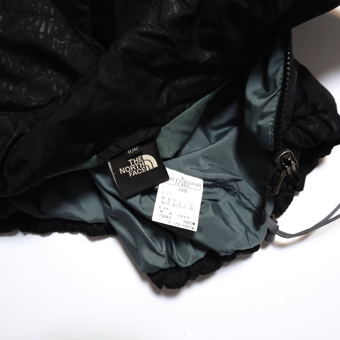 노스페이스 패턴 폴리 경량 패딩 자켓 블랙 상품이미지7