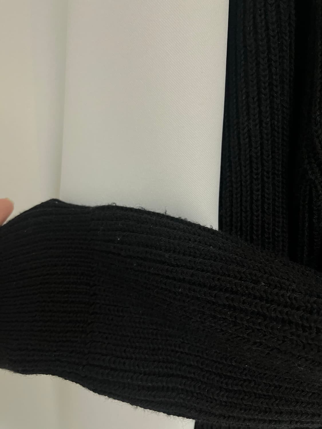 아모멘토 니트 블루종_Black_0 상품이미지7