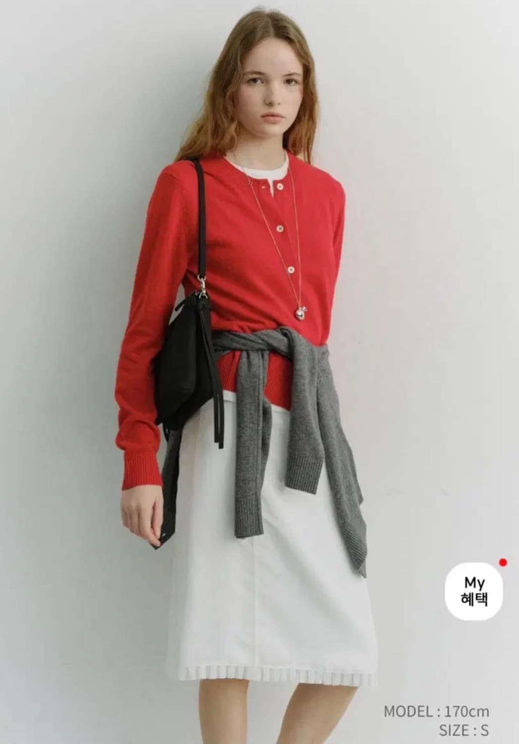 던스트 - 레이스 미디 스커트 ( 화이트 M사이즈 ) 상품이미지1