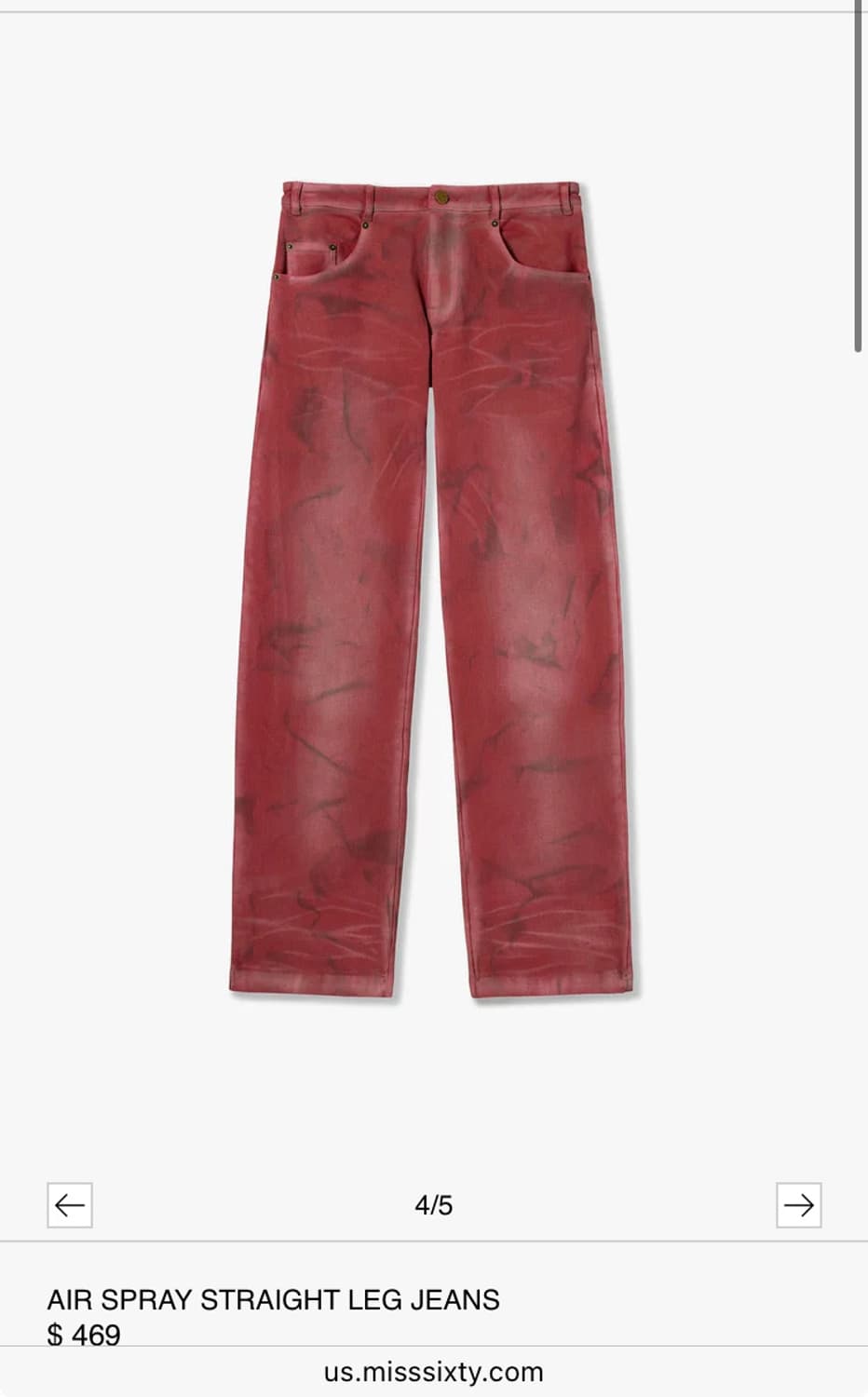 모와로라 x 미스식스티 AIR SPRAY STRAIGHT LEG JEAN 상품이미지2