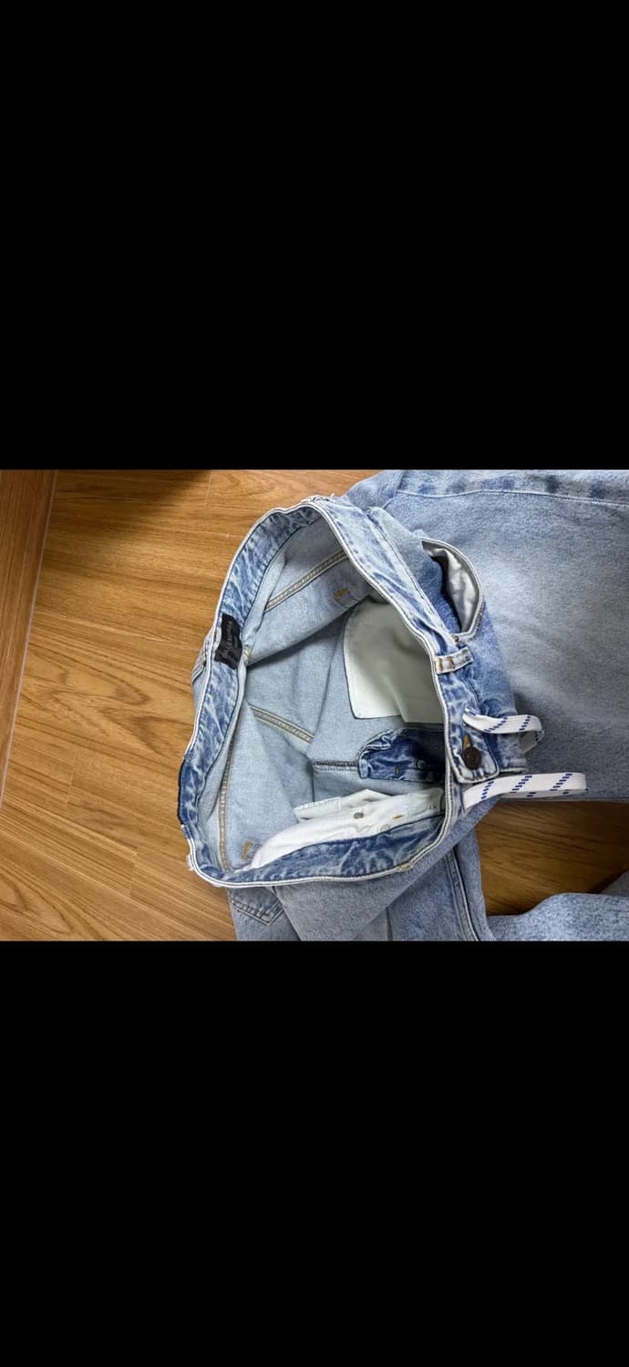 [S] 발렌시아가 오버사이즈 배기 팬츠 블루 청바지 연청 데님 상품이미지5