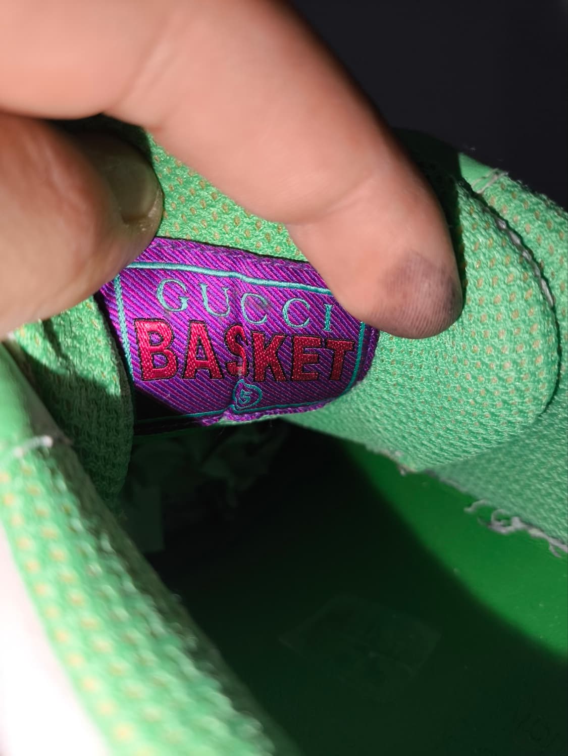 245mm 5 구찌 바스켓 그린데메트라 스니커즈 상품이미지10