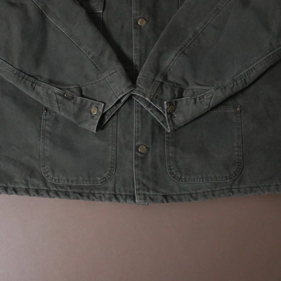  90's Carhartt 칼하트 MOS 모스그린 덕 디트로이트 워크자켓 상품이미지3