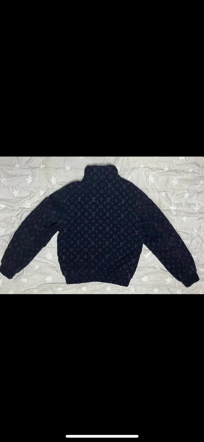 루이비통 모노그램 울 부클레 지퍼 블루종 52 상품이미지2