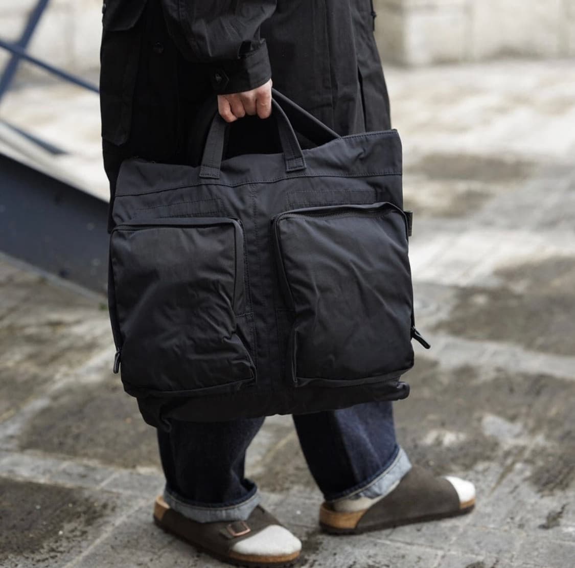 Amiacalva 개버딘 헬맷백 블랙 상품이미지9