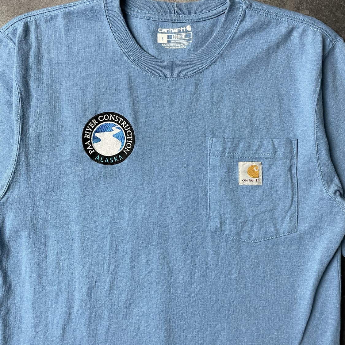 CARHARTT 칼하트K87 라이트블루 포켓 반팔 티셔츠 A01078 상품이미지3
