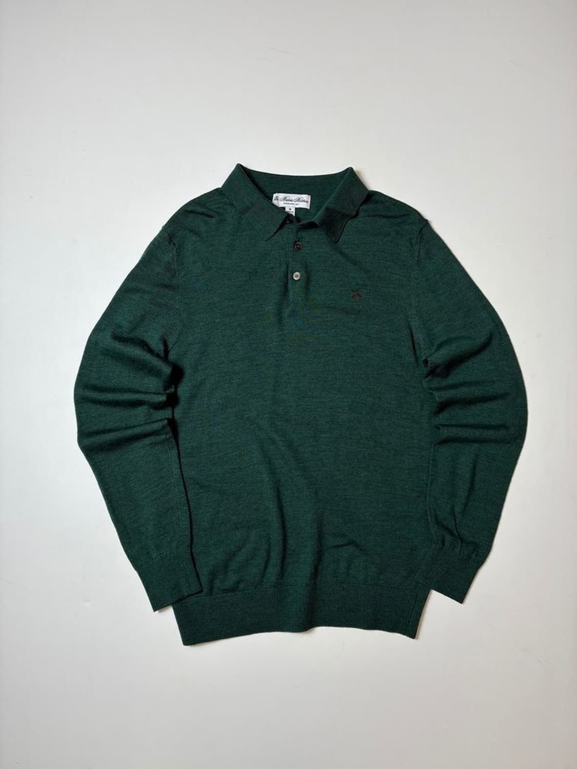 브룩스브라더스 자수 로고 울 니트 카라 롱슬리브 PN8512 상품이미지1