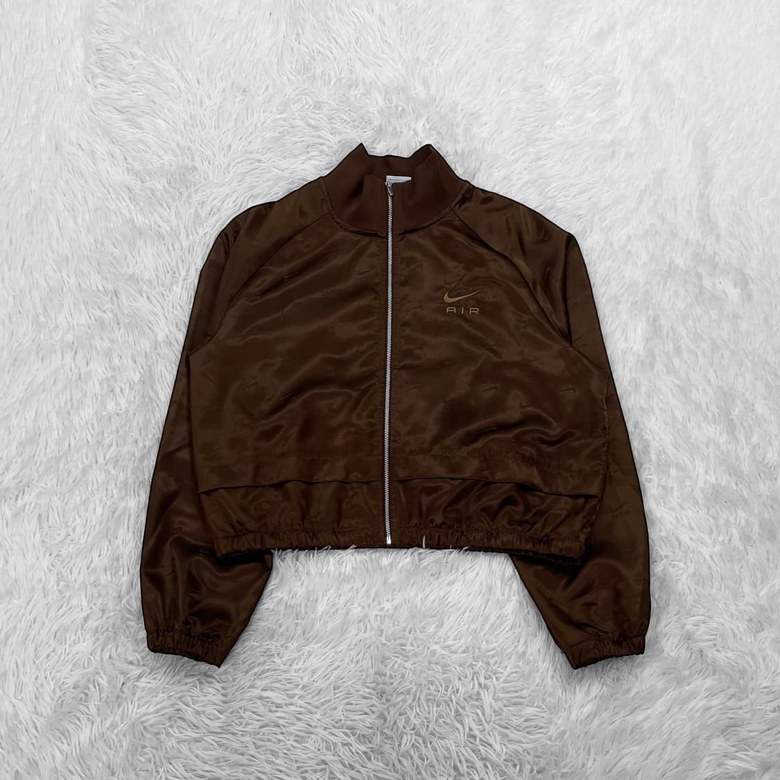 나이키 에어 새틴 크롭 자켓 브라운 상품이미지3