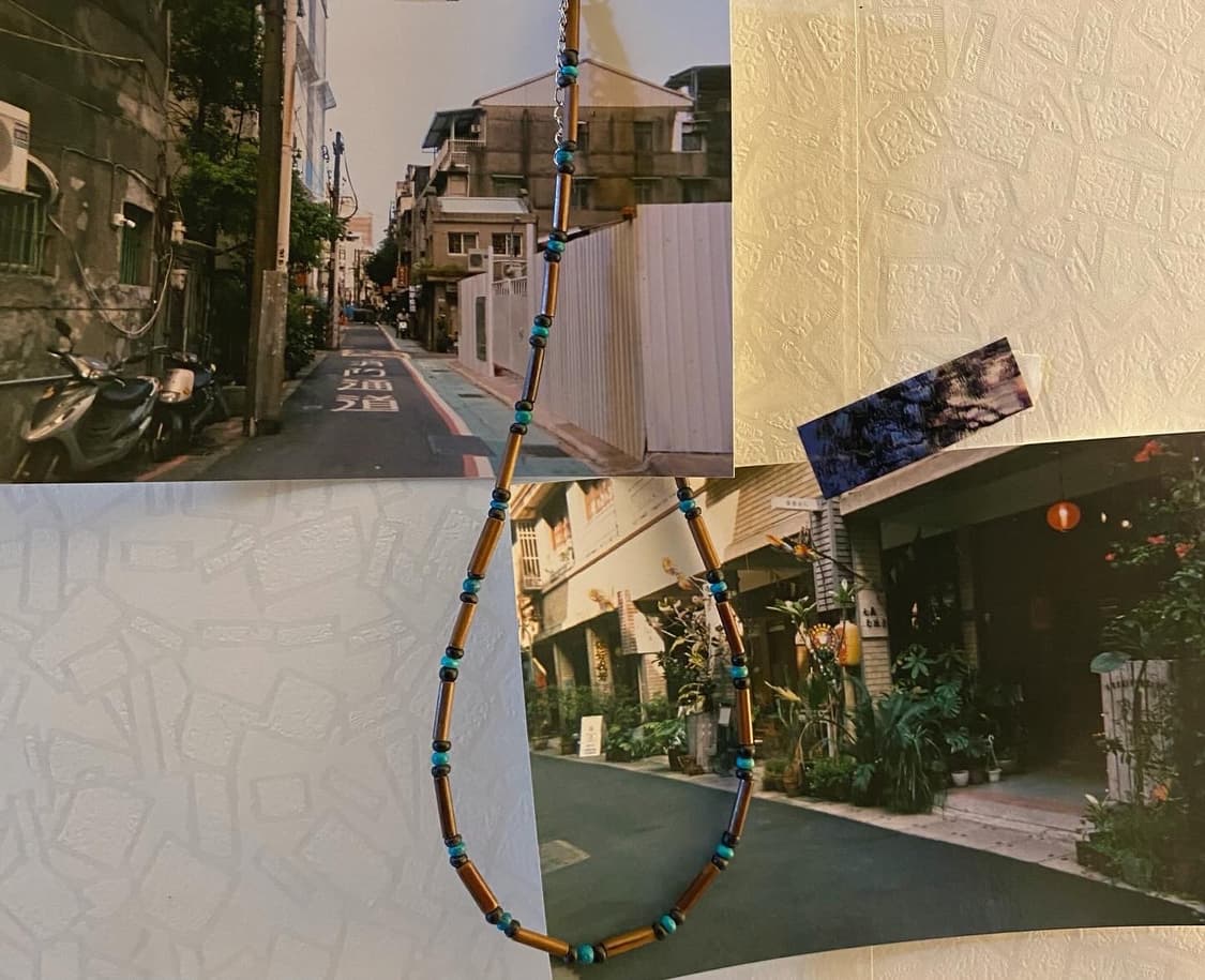 줄무늬 뱀 (necklace)•handmade! 상품이미지1