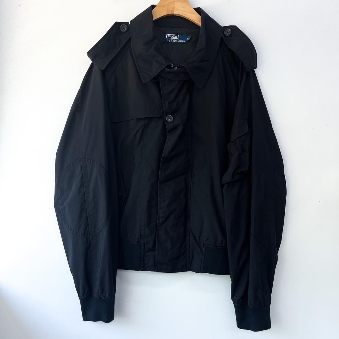 폴로 랄프로렌 블랙 나일론숏트렌치 자켓 상품이미지4
