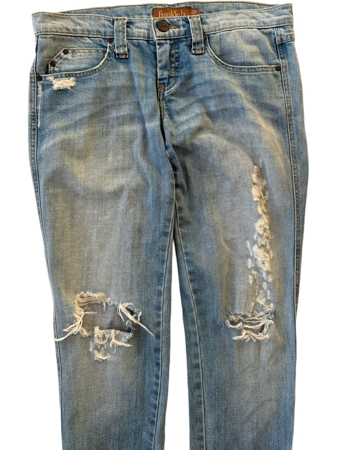 frankie b. 로우라이즈 하트포켓 디테일 Y2K 슬림핏 진 상품이미지3