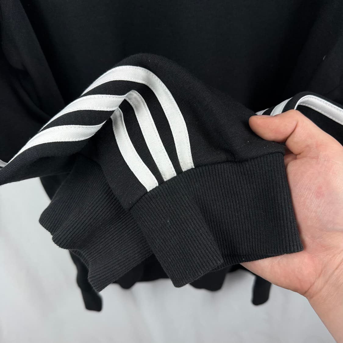 (3XL) 아디다스 삼선 맨투맨 블랙 상품이미지4