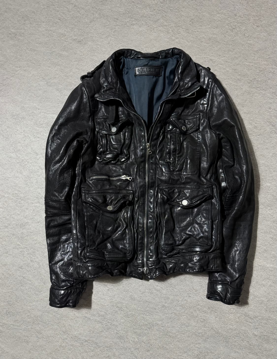 닐바렛 멀티지퍼 버팔로레더자켓 상품이미지1