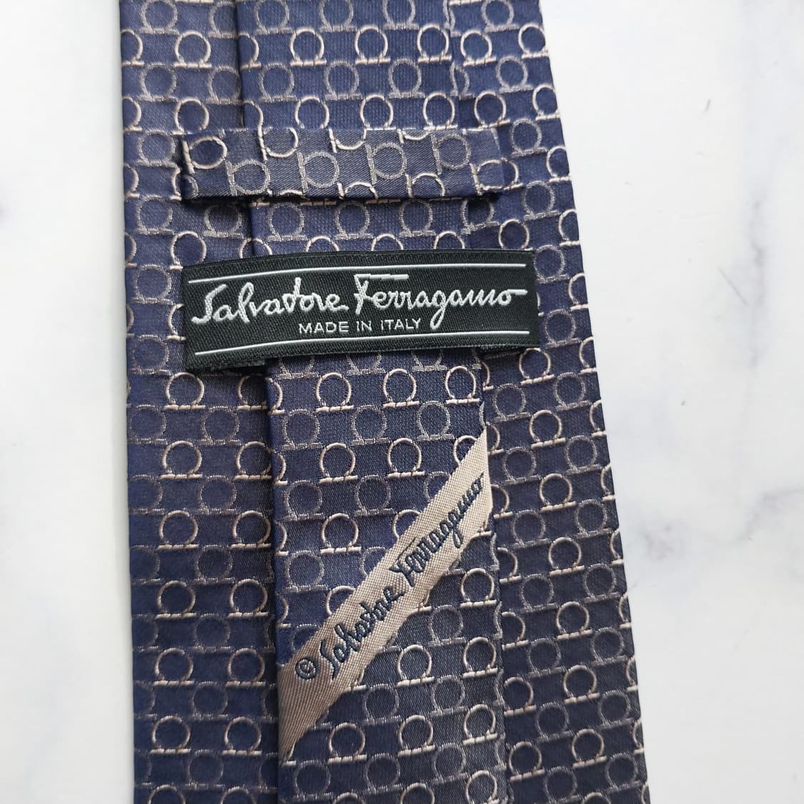 살바토레 페라가모 넥타이 다크퍼플 간치니 패턴 A+ K2191 상품이미지8