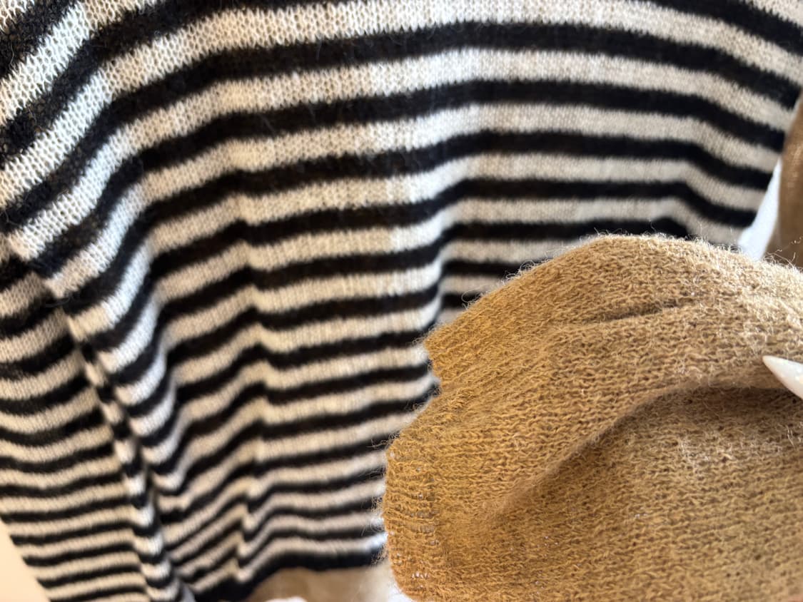 파르티멘토 우먼 더블레이어드 넥니트 스트라이프 상품이미지4