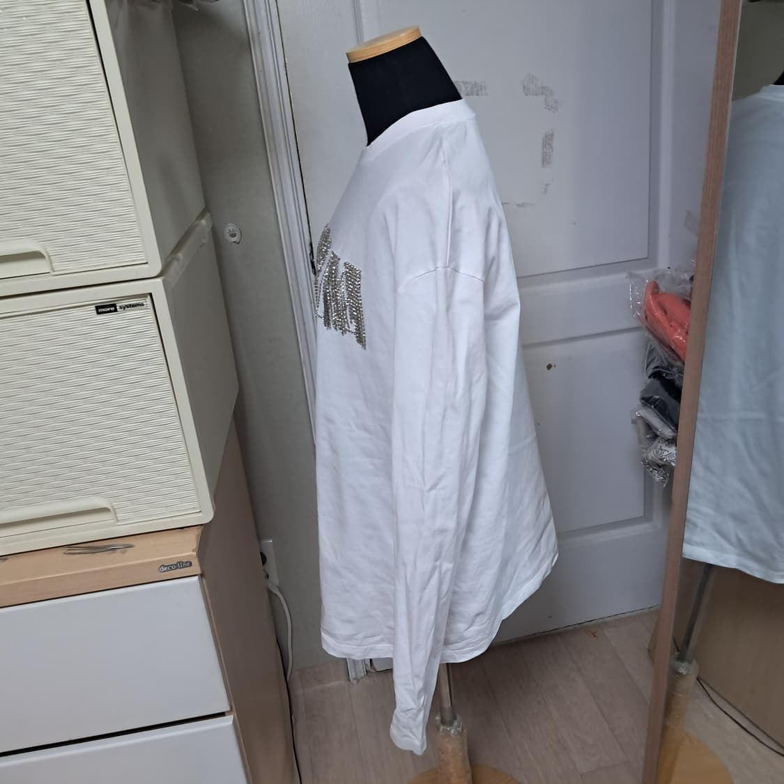 MSGM 큐빅 로고 긴팔 티셔츠 S(남녀공용)상태상급 상품이미지2