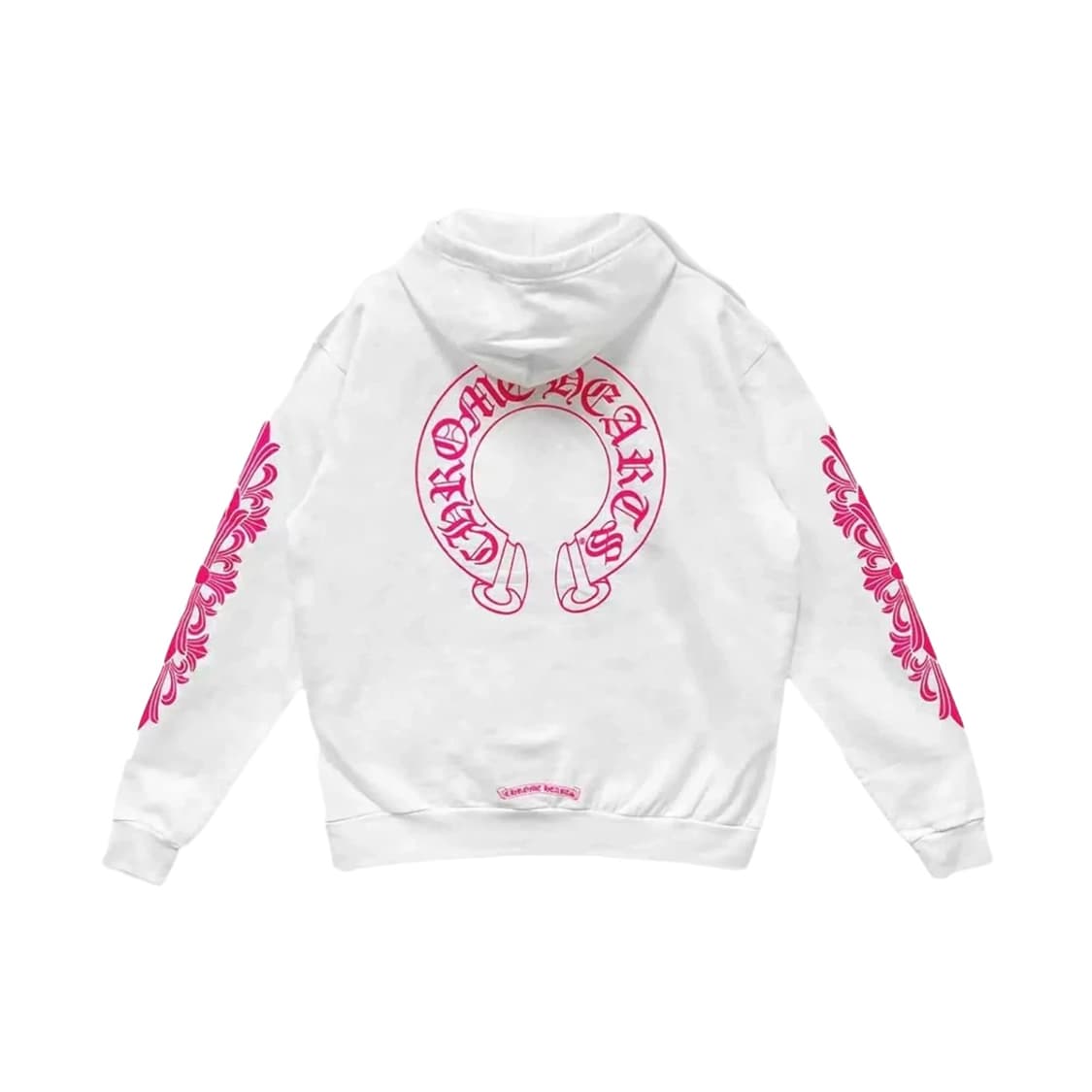 [XL] 크롬하츠 홀스슈 로고 후드 화이트 핑크 상품이미지1