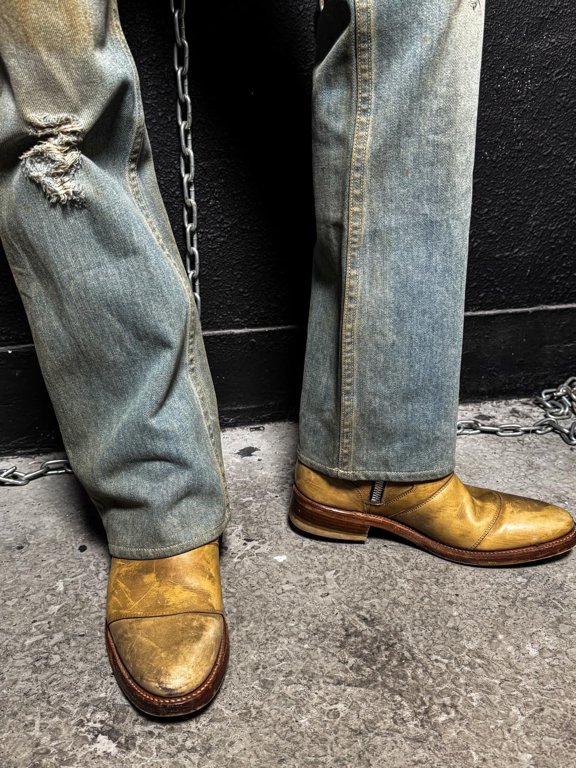 JILL STUART Distressed Flare Denim Pants 상품이미지3