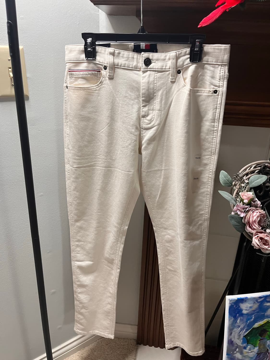 [새상품/정품] 타미힐피거 TH Flex 스트레이트 팬츠 (아이보리) 상품이미지1