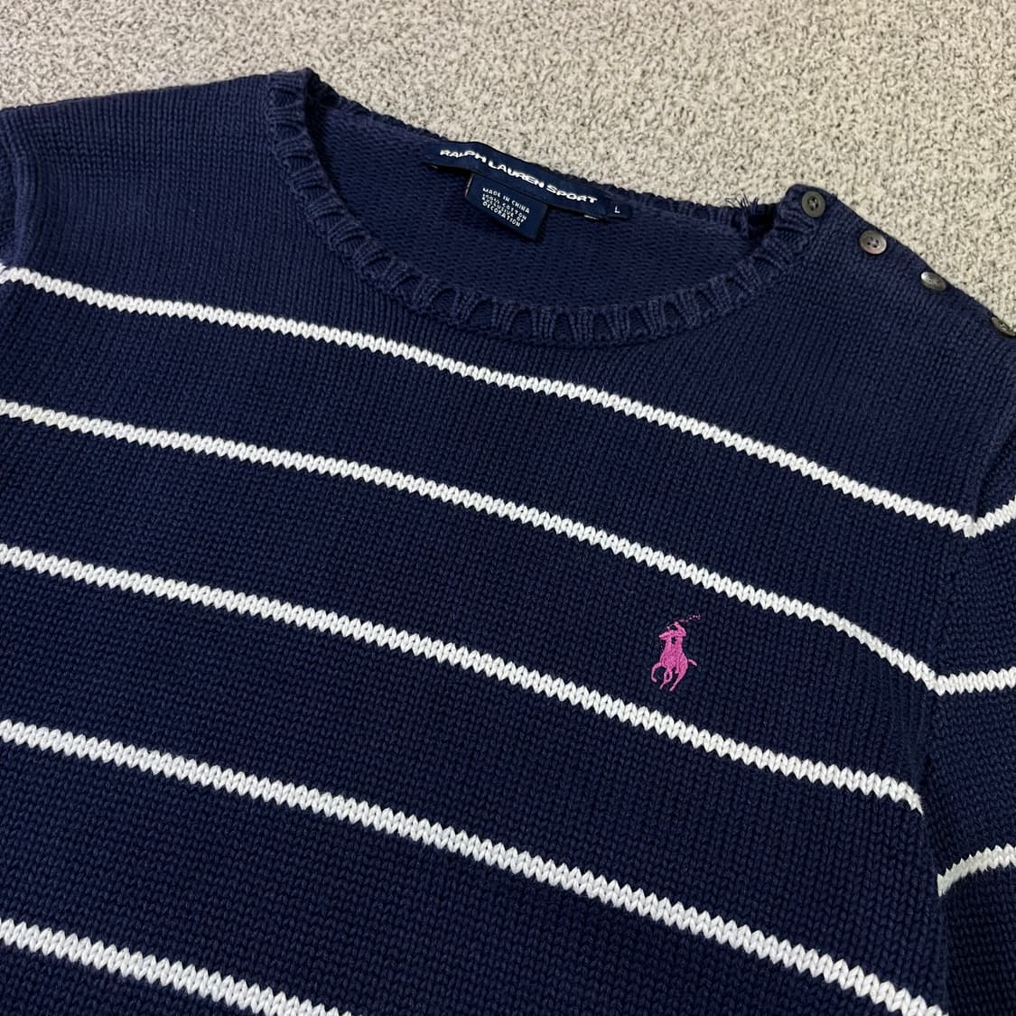 폴로 랄프로렌 스포츠 숄 단추 포니 니트 상품이미지2