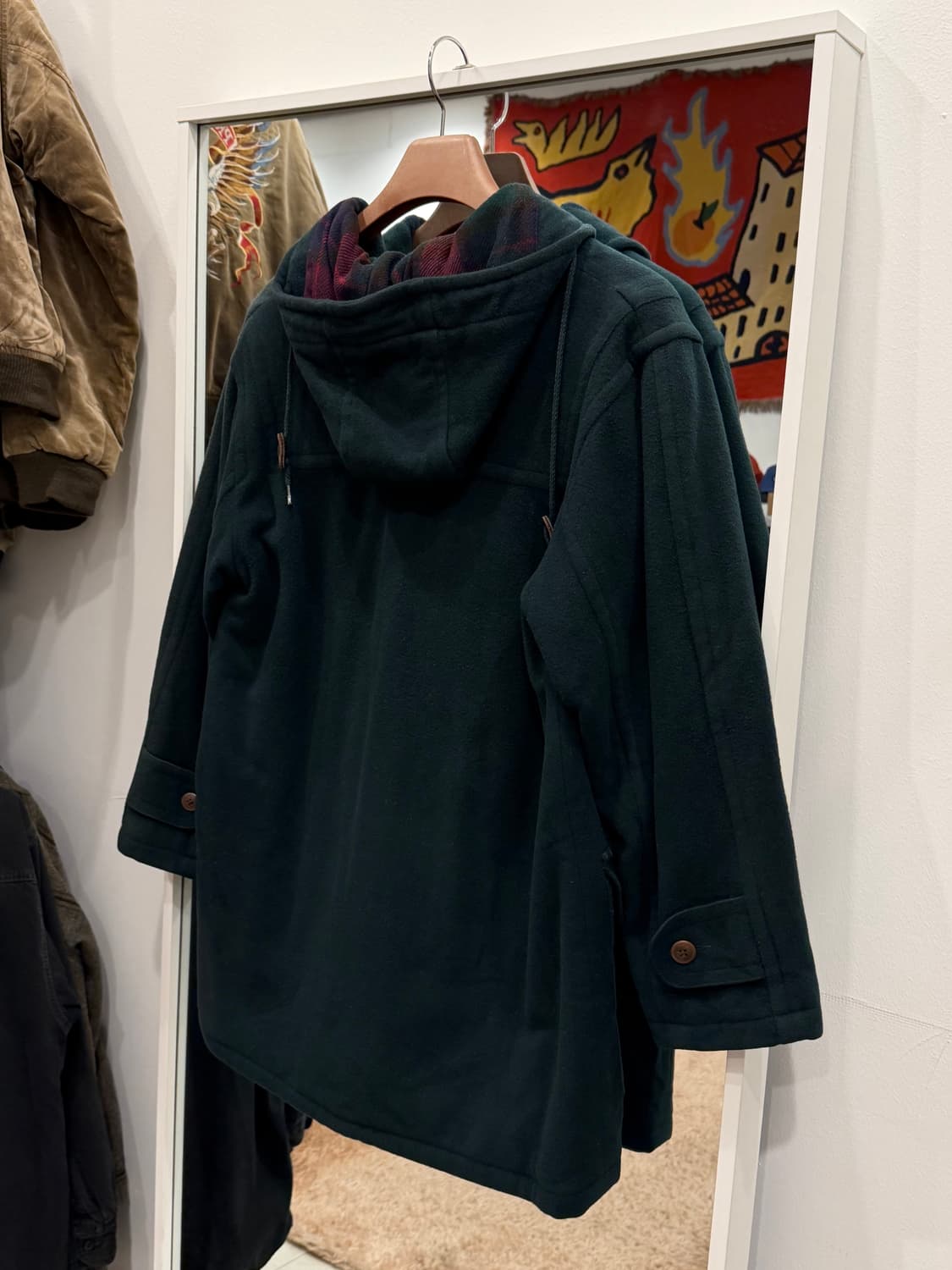 80s L.L.Bean 엘엘빈 울 집업 더플 코트 (made USA) 상품이미지7