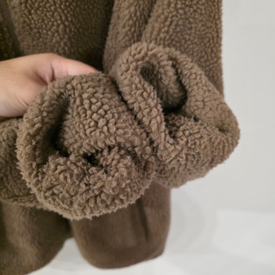 푸마 리버시블 플리스 후드 자켓 XL 브라운 상품이미지6