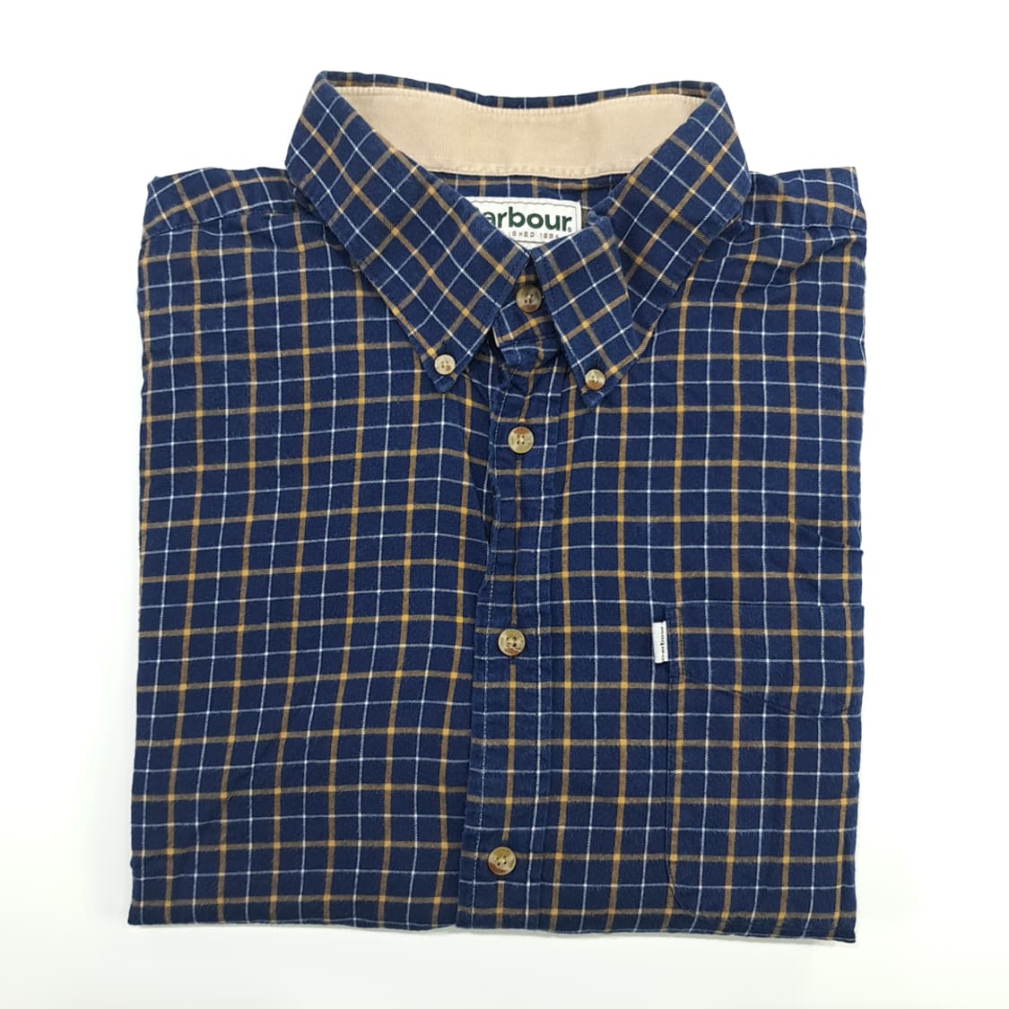 CN677 2XL 바버 로얄네이비 스몰체크 플란넬 긴팔 셔츠 남방 상품이미지9