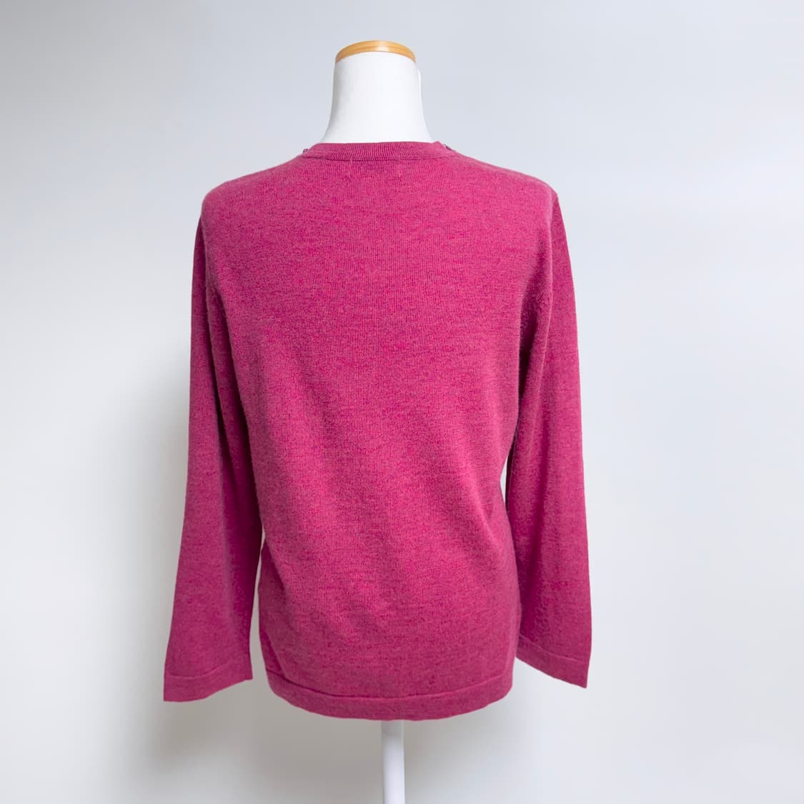 [새상품 울 100%] Chic 자수 울 가디건 핑크 M-L 상품이미지3