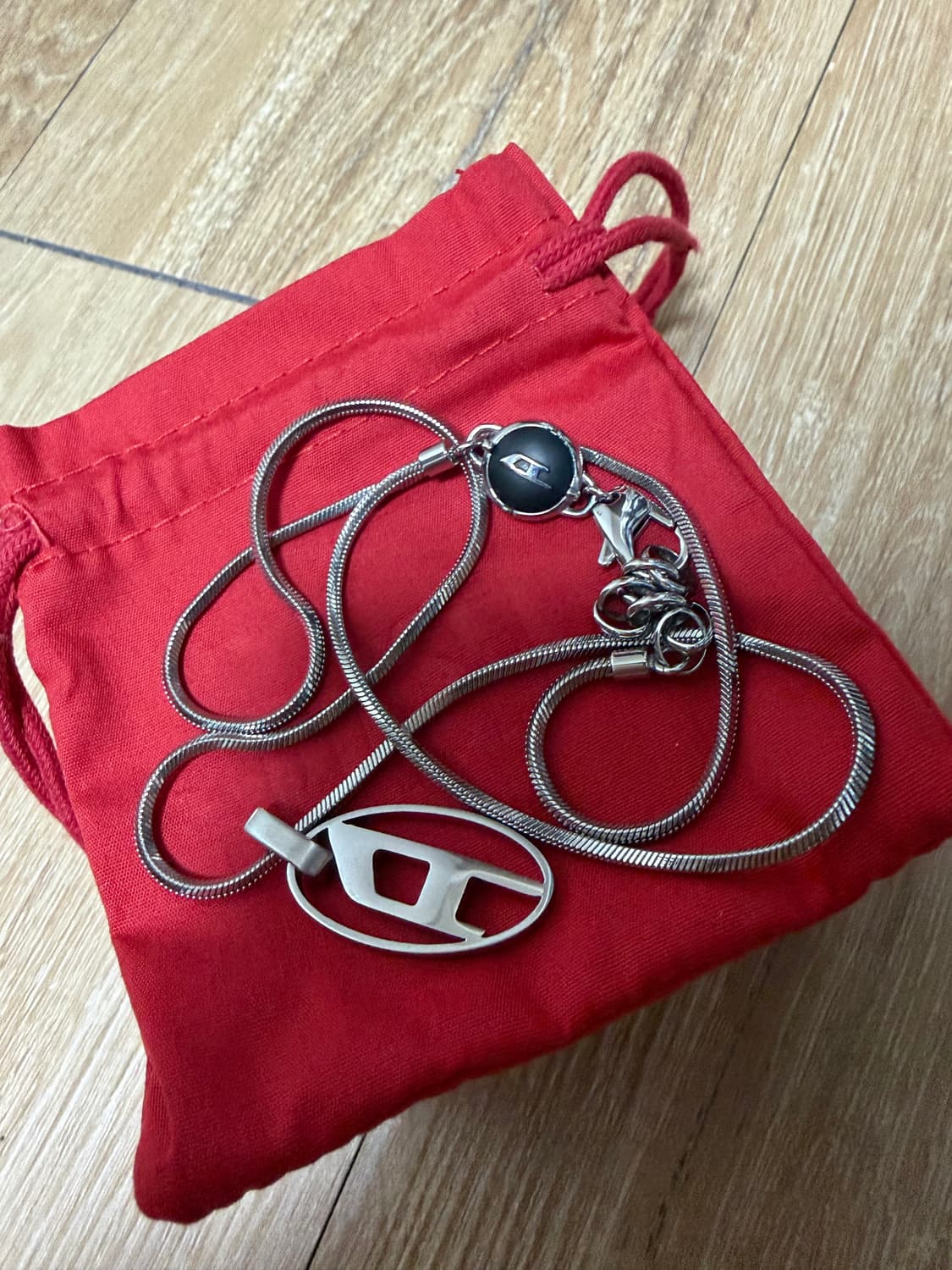 디젤 Dx1342 스테인리스 스틸 팬던트 네클리스 실버 상품이미지2