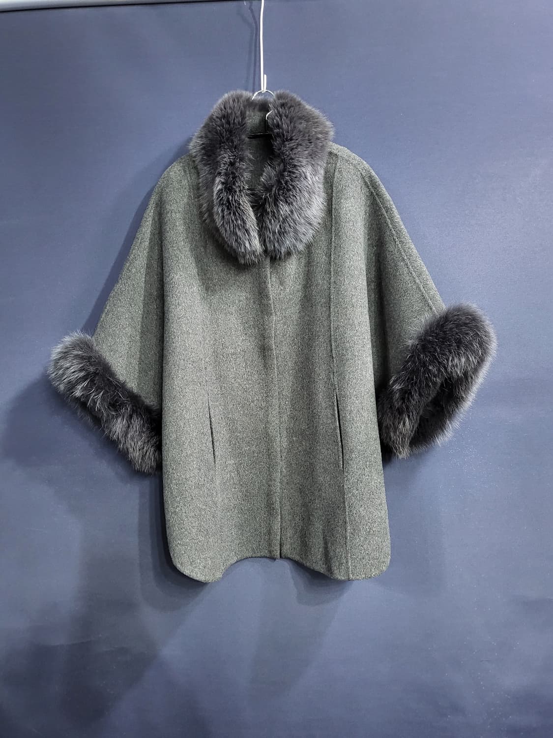 폭스 울 캐시이어 혼방 숄겸 가디건 상품이미지1