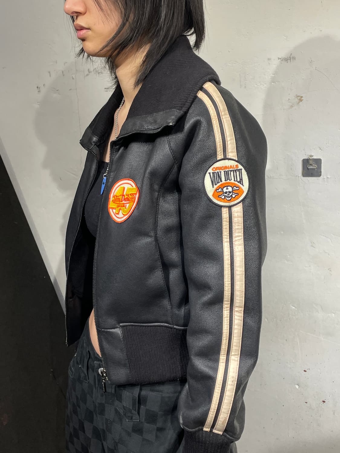 본더치 레더 라이더 가죽 자켓 y2k 빅로고 레더자켓 상품이미지6