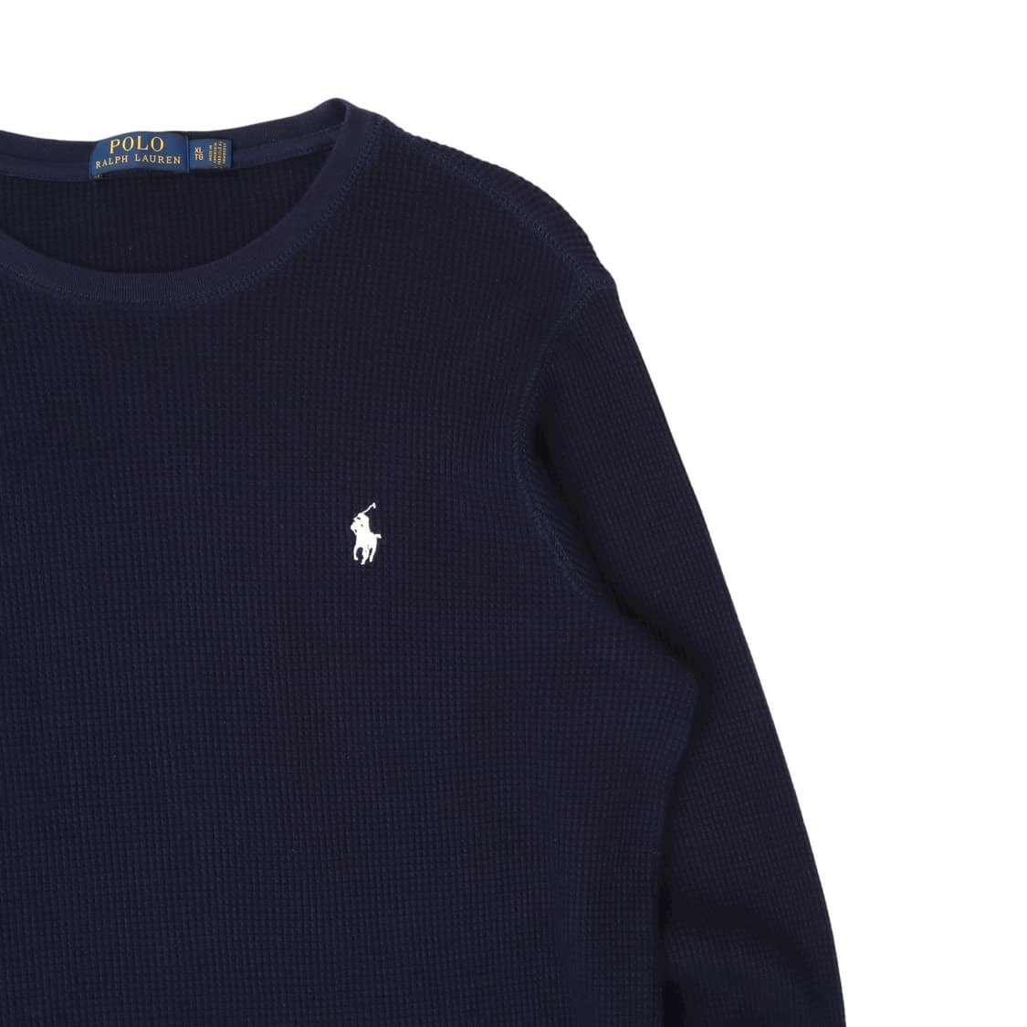 폴로 랄프로렌 네이비 화이트포니 와플 롱슬리브 티 상품이미지3
