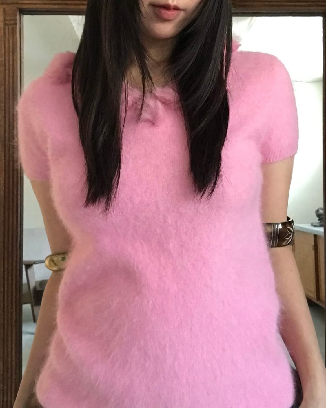 vintage pink angora fur knit  상품이미지2