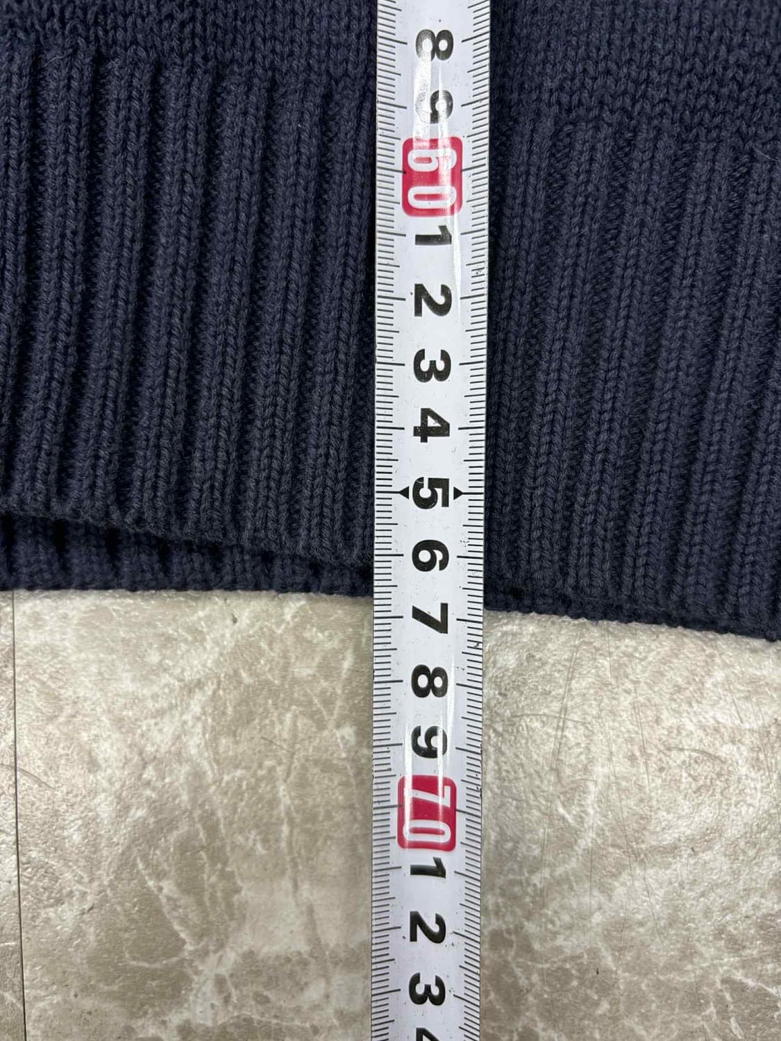 타미힐피거 월계수 네이비 올드스쿨 코튼 니트 집업(S) 상품이미지7