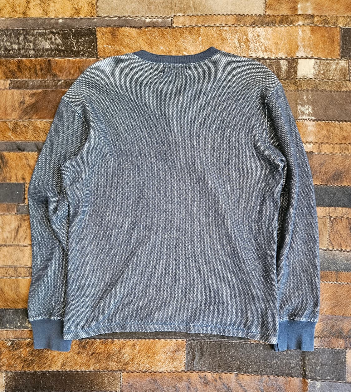 더블알엘 인디고 코튼 와플 헨리넥  상품이미지2