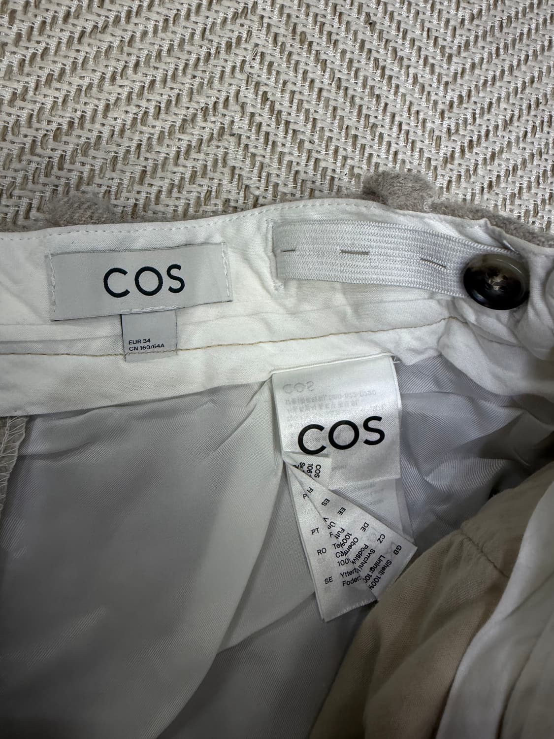 정품) COS 코스 여성 울 와이드팬츠 34(24) 상품이미지5