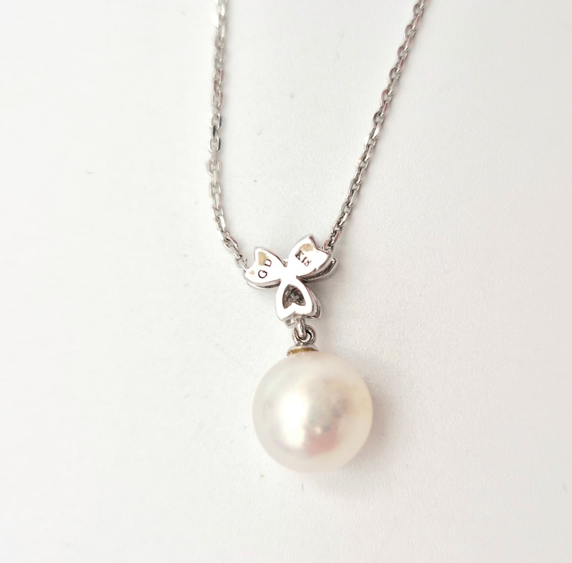 골든듀 다이아 진주 화이트골드 목걸이 상품이미지5