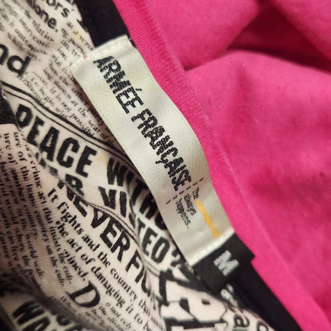 빈티지 프린팅 핑크 롱슬리브 상품이미지3