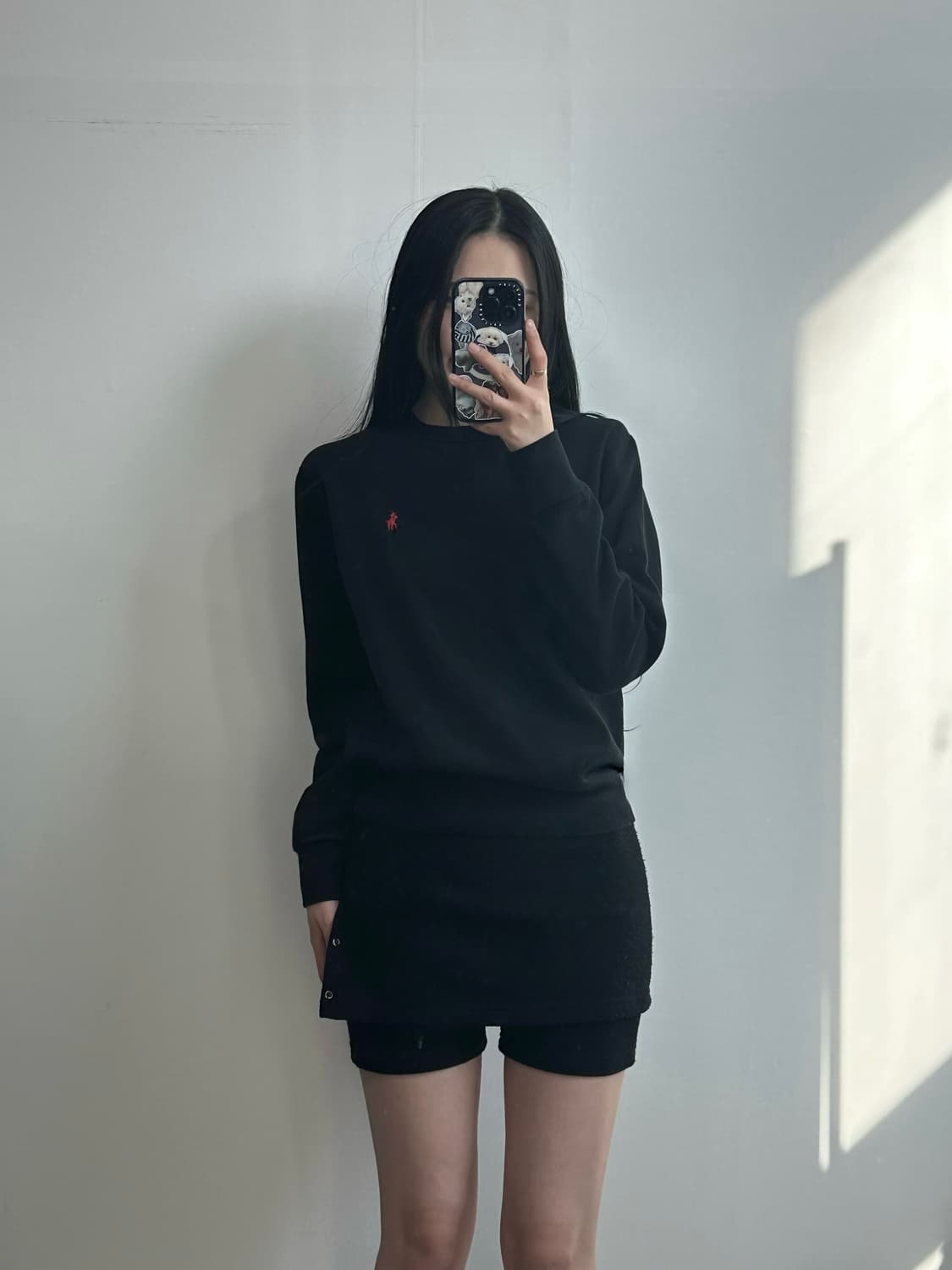 폴로 랄프로렌 신형 자수로고 블랙 맨투맨  상품이미지1