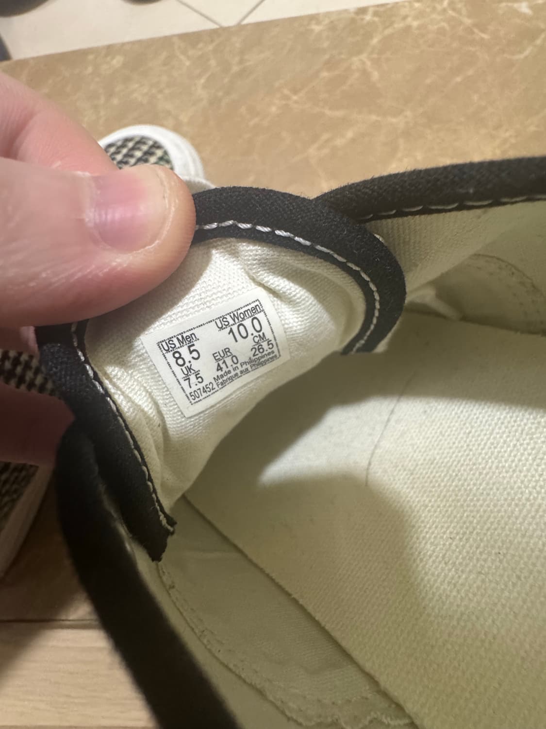 반스 해리스 트위드 프리미엄 어센틱 블랙화이트 상품이미지2