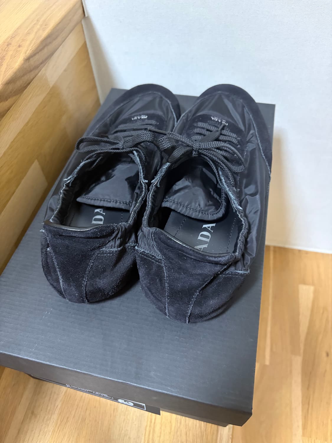 (UK7)프라다 컬랩스 나일론 스니커즈 블랙 상품이미지2