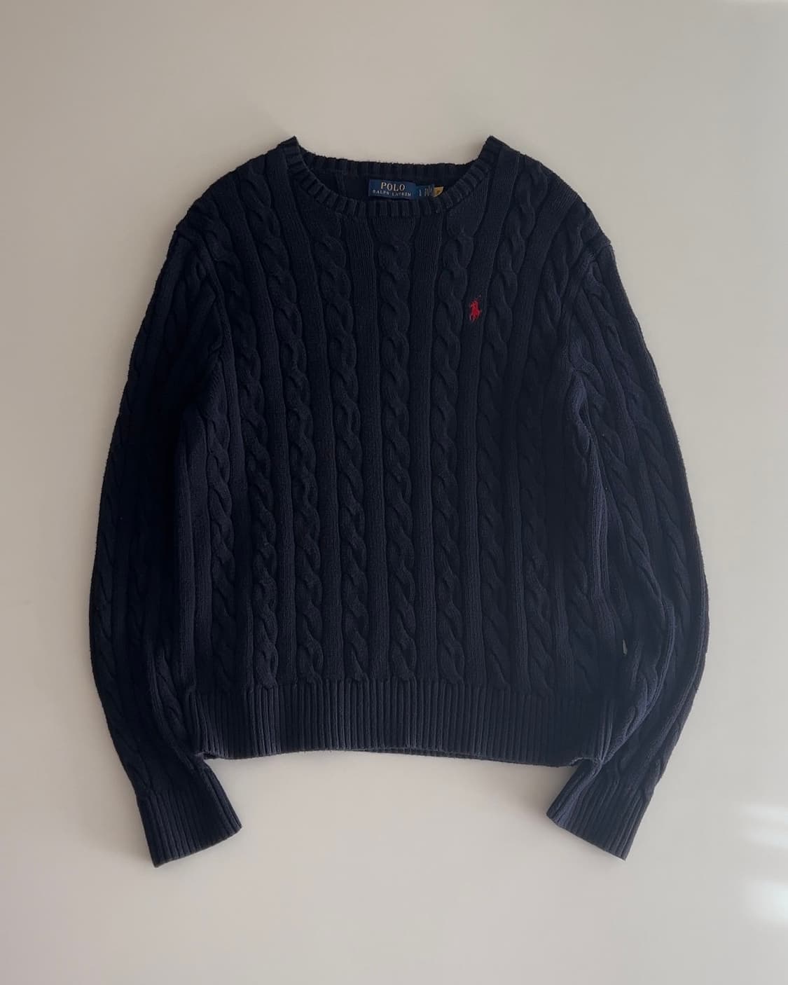 폴로 랄프로렌 네이비 케이블 니트 스웨터 L 상품이미지3