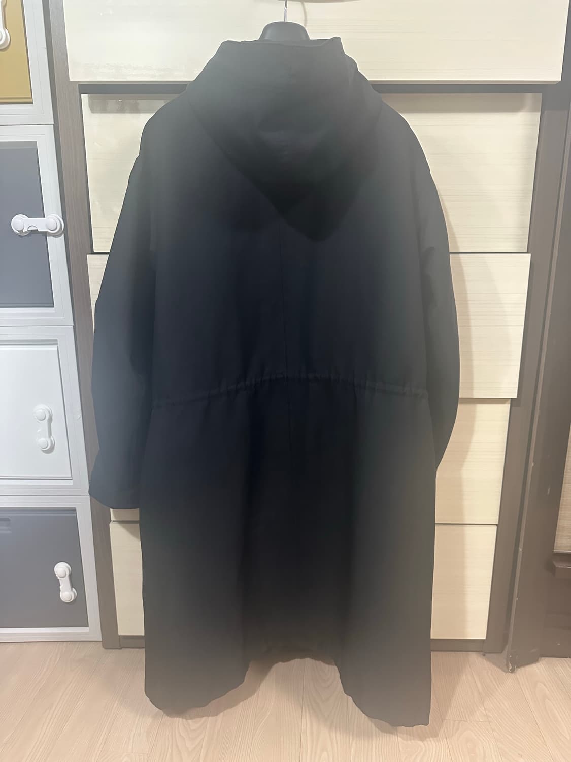 T2 : chest pocket hoodie coat black 상품이미지2