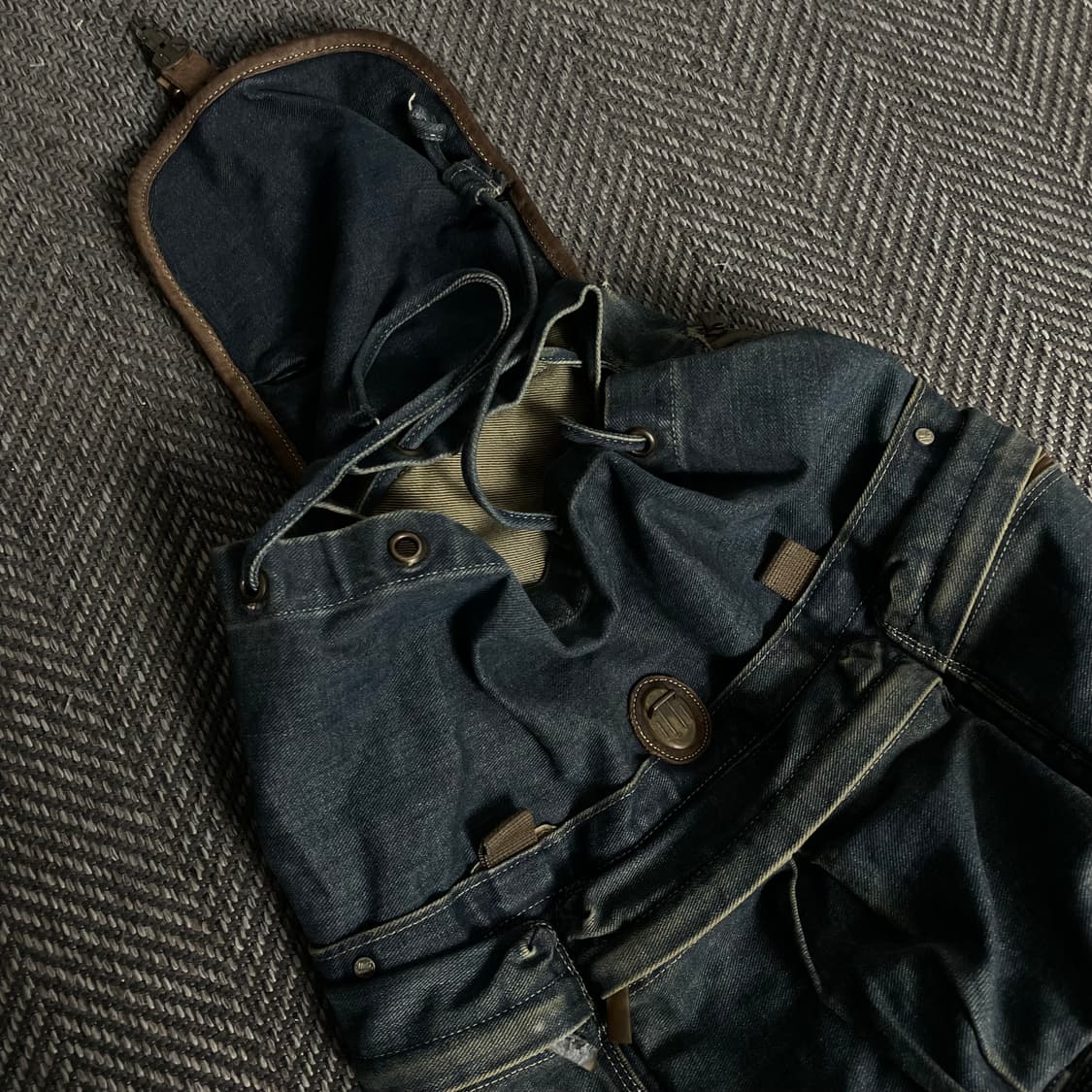 00s UCLABRUINS y2k 올드스쿨 빈티지 데님 백팩 y 4415 상품이미지5