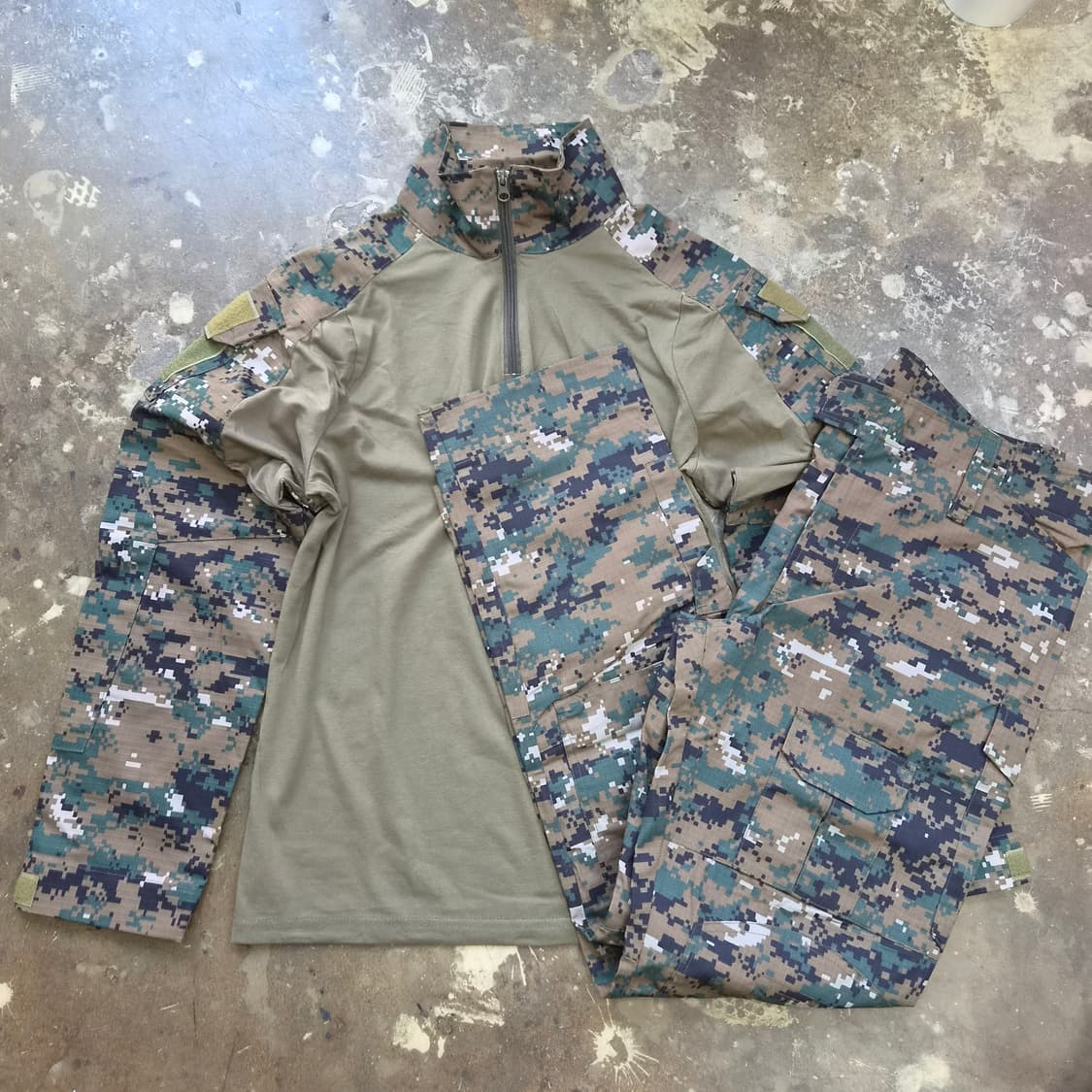 L) 새제품 미군 디지털 카모 컴뱃 셋업 컴뱃셔츠 BDU팬츠 밀리터리 상품이미지1