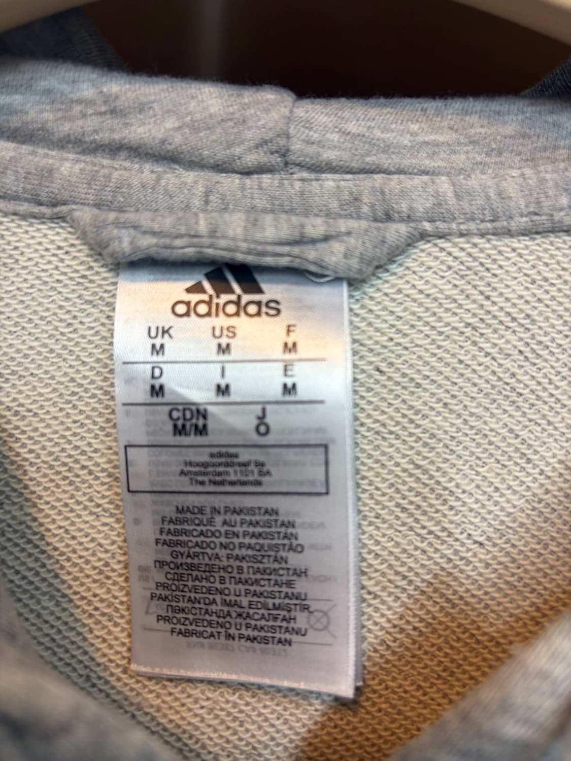 아디다스 삼선 후드집업 그레이 상품이미지3