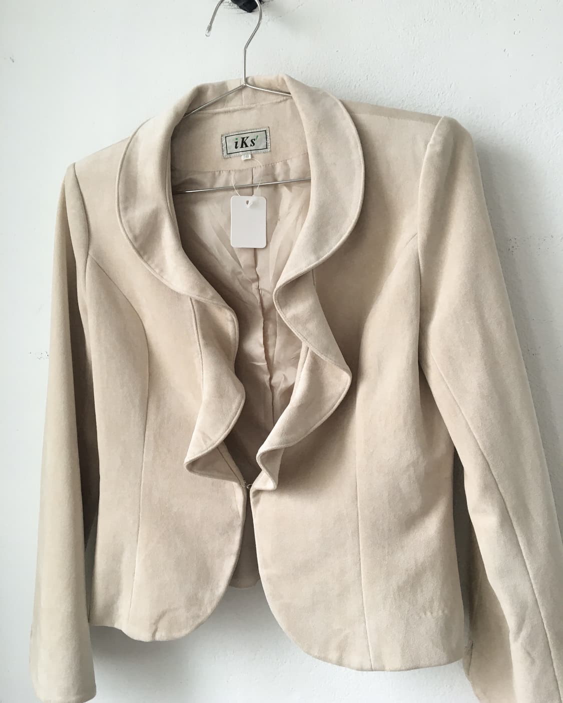 Ruffle point fake suede jacket 상품이미지4