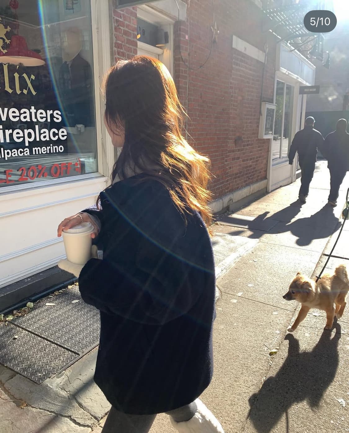 타낫 에토 알파카 하프코트 울 네이비 카라 샵리즈 르플레인 릴리코츠 상품이미지2