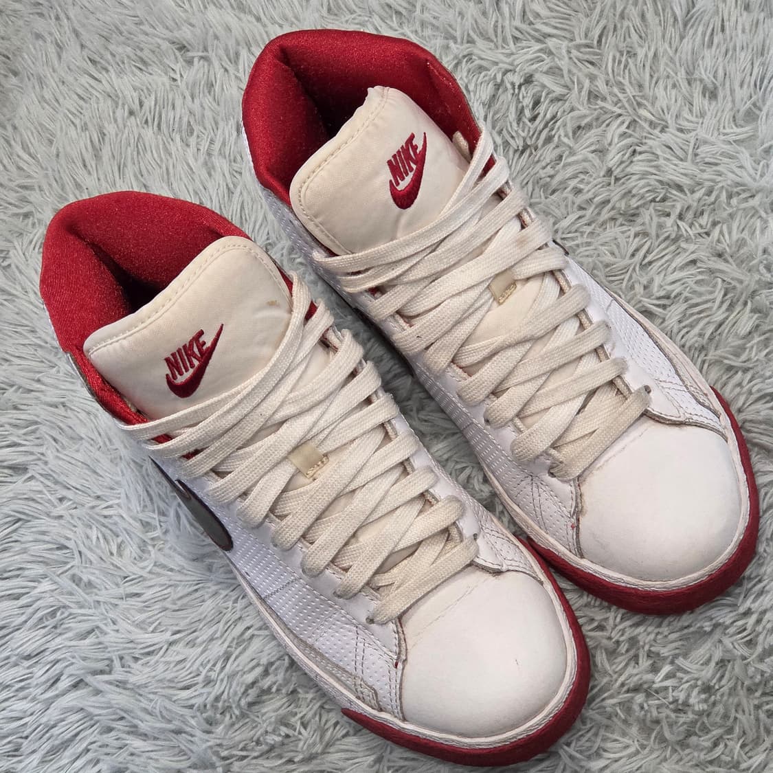 7a-18:나이키 블레이저 미드 GS 화이트/레드/블랙(235) 상품이미지5