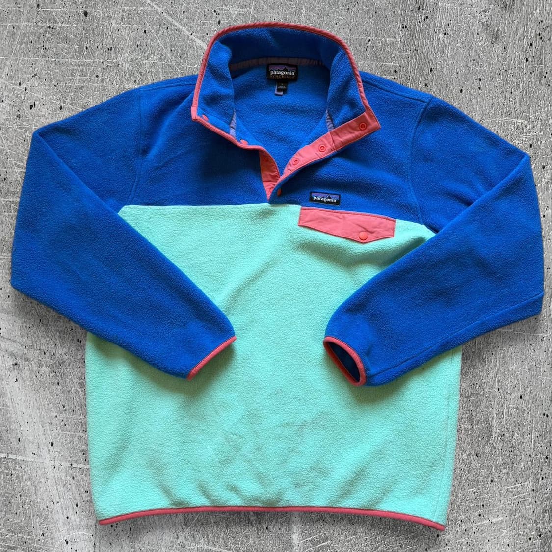16FW 파타고니아 클래식 신칠라 스냅-티 플리스 풀오버 블루/민트 상품이미지1